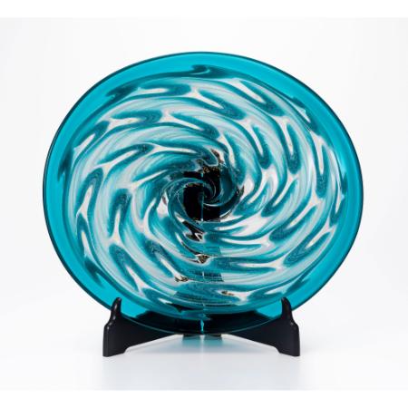 ＜津軽びいどろ＞津軽海峡　楕円大皿