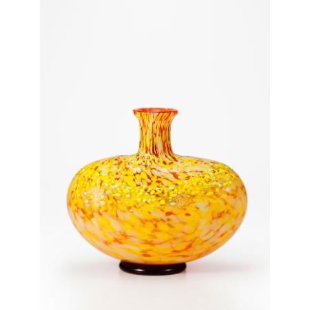 ＜津軽びいどろ＞十和田紅葉 花器（大）