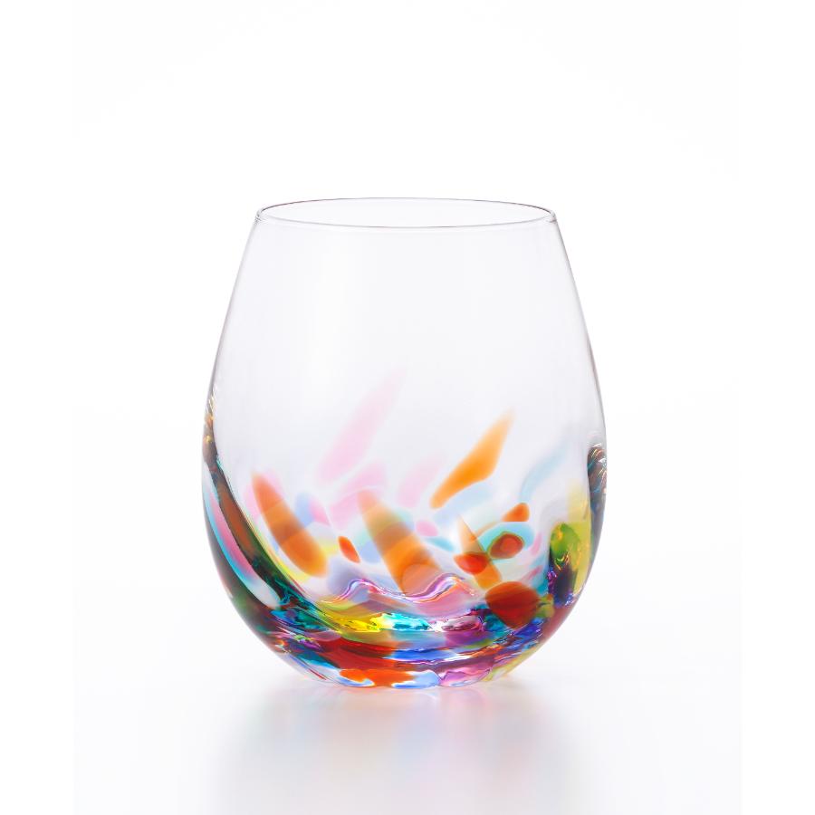 <津軽びいどろ>ねぶたあかり ロックグラス iro