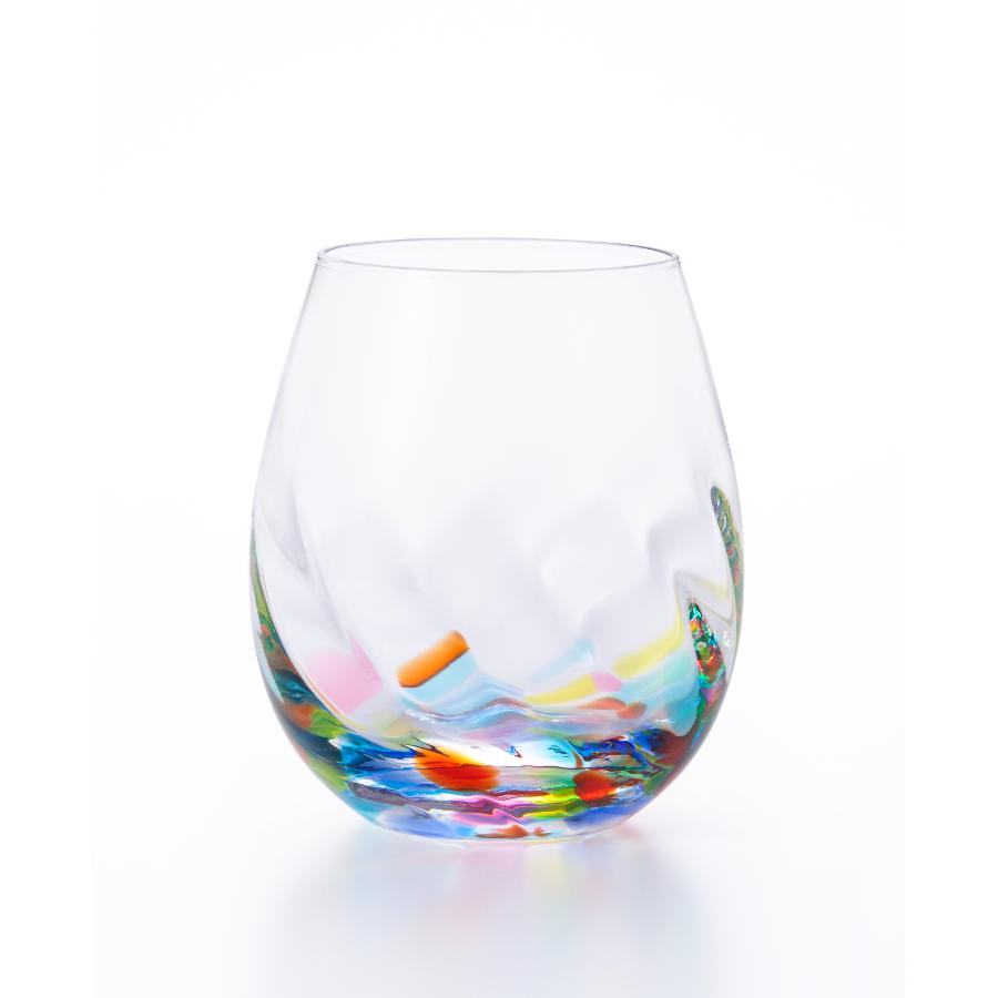 <津軽びいどろ>ねぶたあかり ロックグラス iro