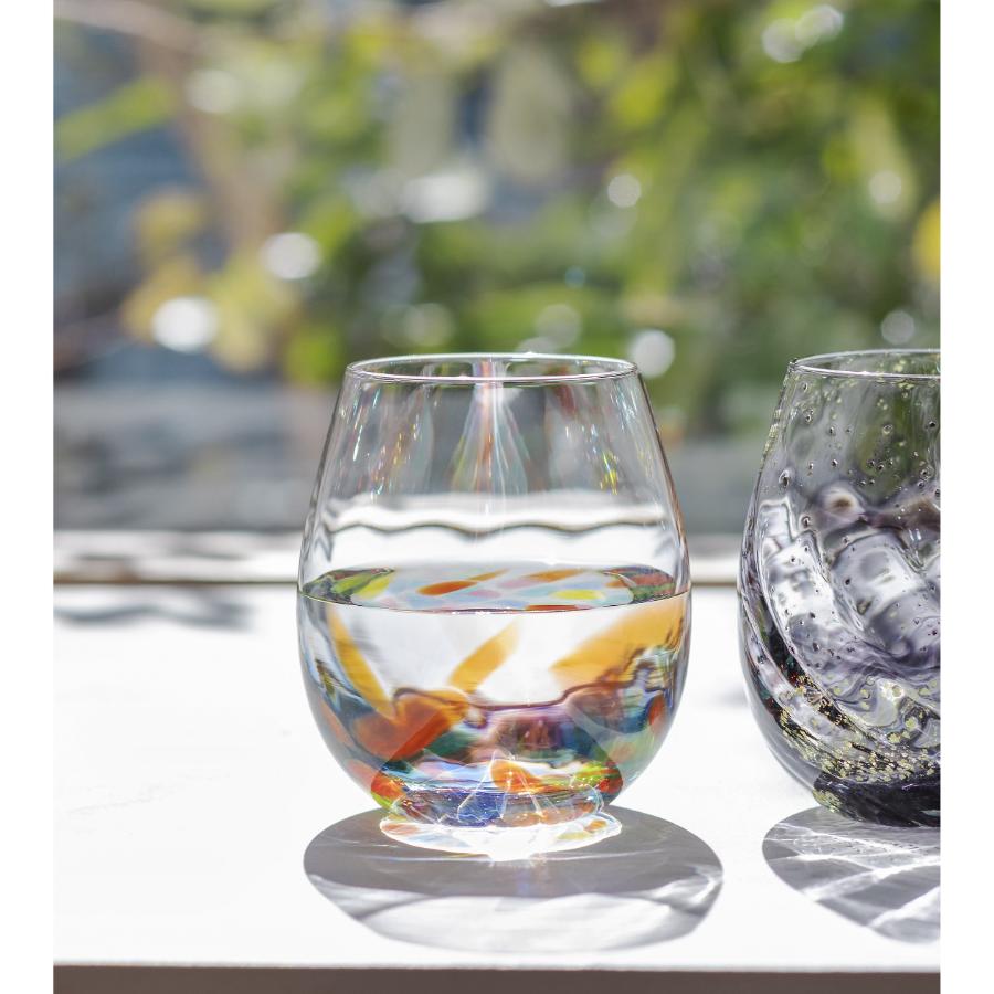 <津軽びいどろ>ねぶたあかり ロックグラス iro