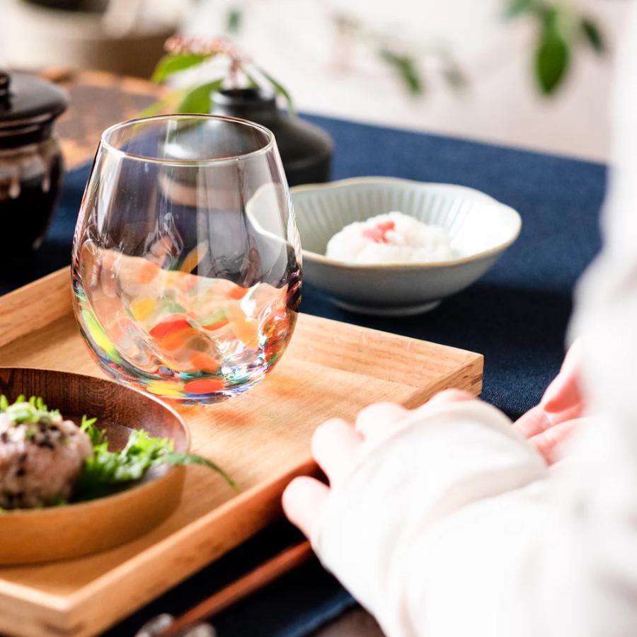 <津軽びいどろ>ねぶたあかり ロックグラス iro