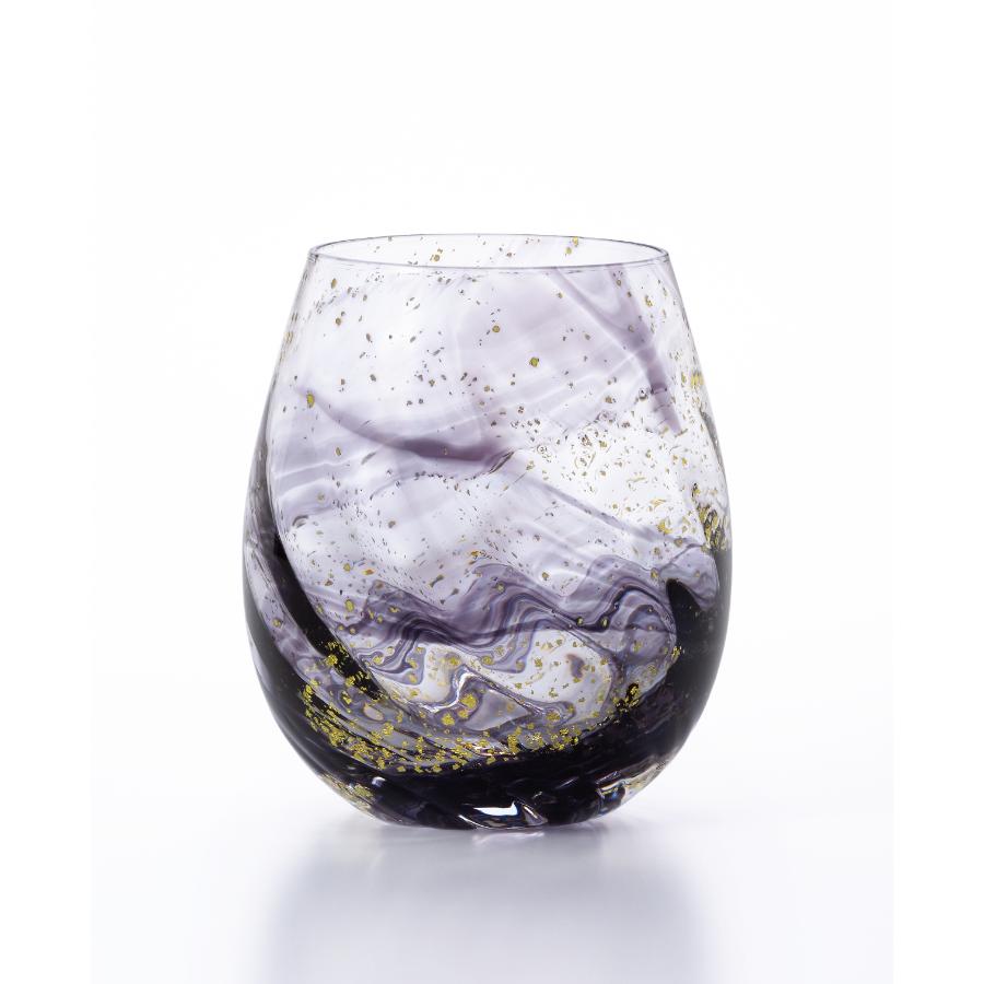 <津軽びいどろ>ねぶたあかり ロックグラス sumi