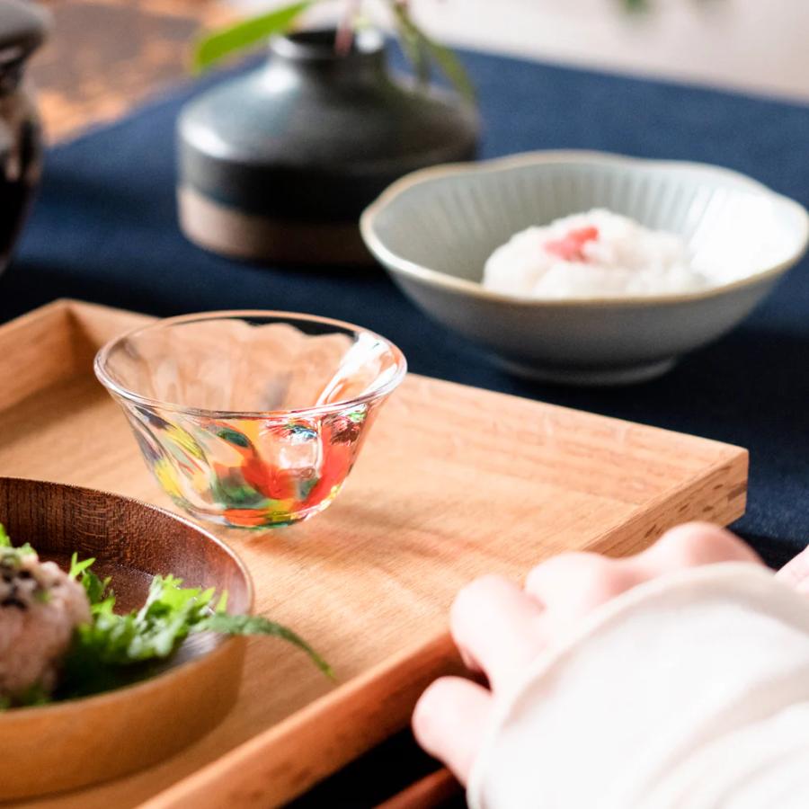 <津軽びいどろ>ねぶたあかり 盃 iro