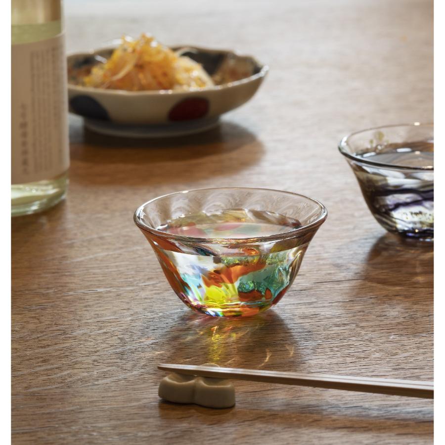 <津軽びいどろ>ねぶたあかり 盃 iro