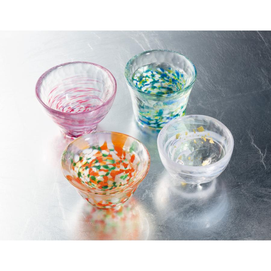 <津軽びいどろ>盃セット 四季の盃