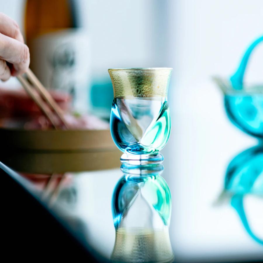 ＜津軽びいどろ＞盃12か月コレクション【7月】夏の雲