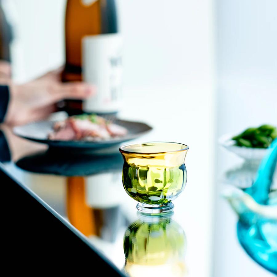 ＜津軽びいどろ＞盃12か月コレクション【9月】月見