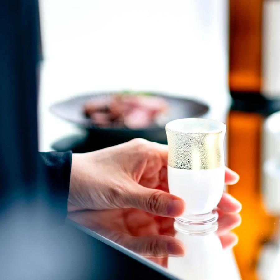 <津軽びいどろ>盃12か月コレクション【12月】冬銀河