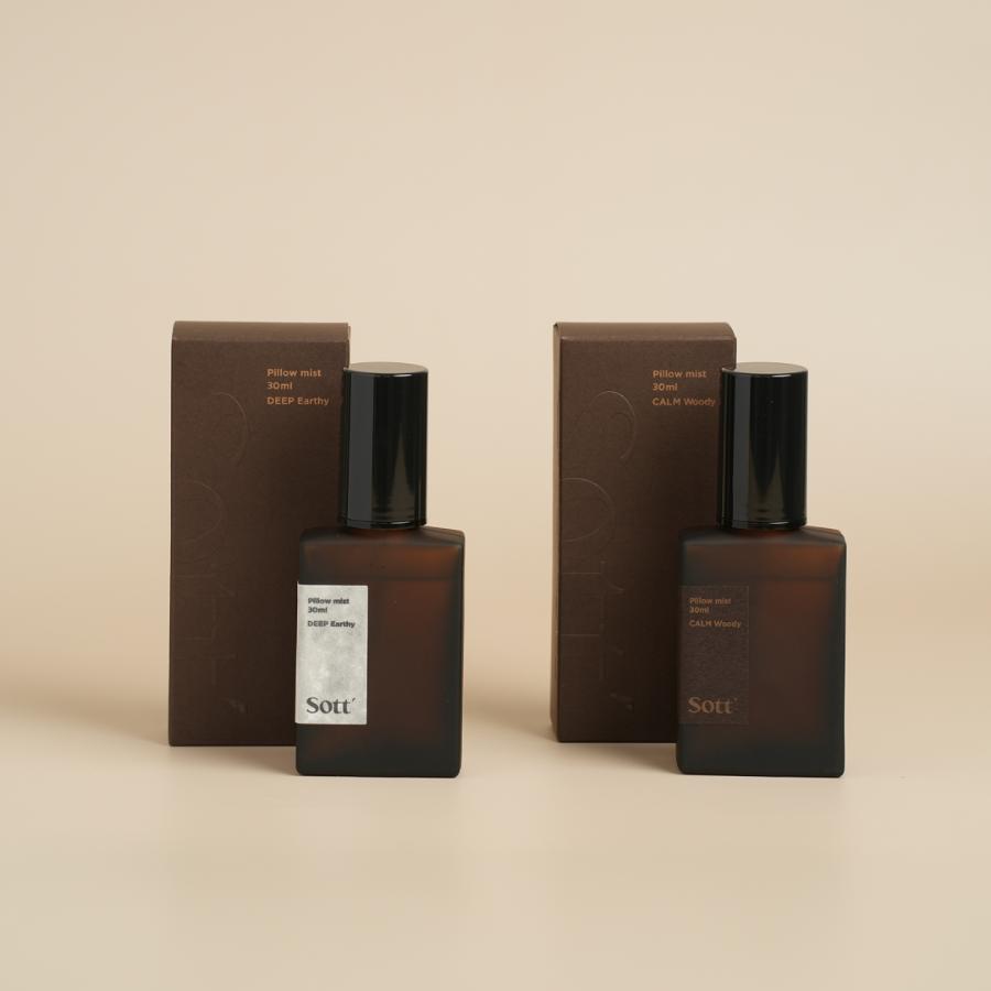<Sott’/ソット>眠りに寄り添うピローミストギフトセット CALM Woody+DEEP Earthy