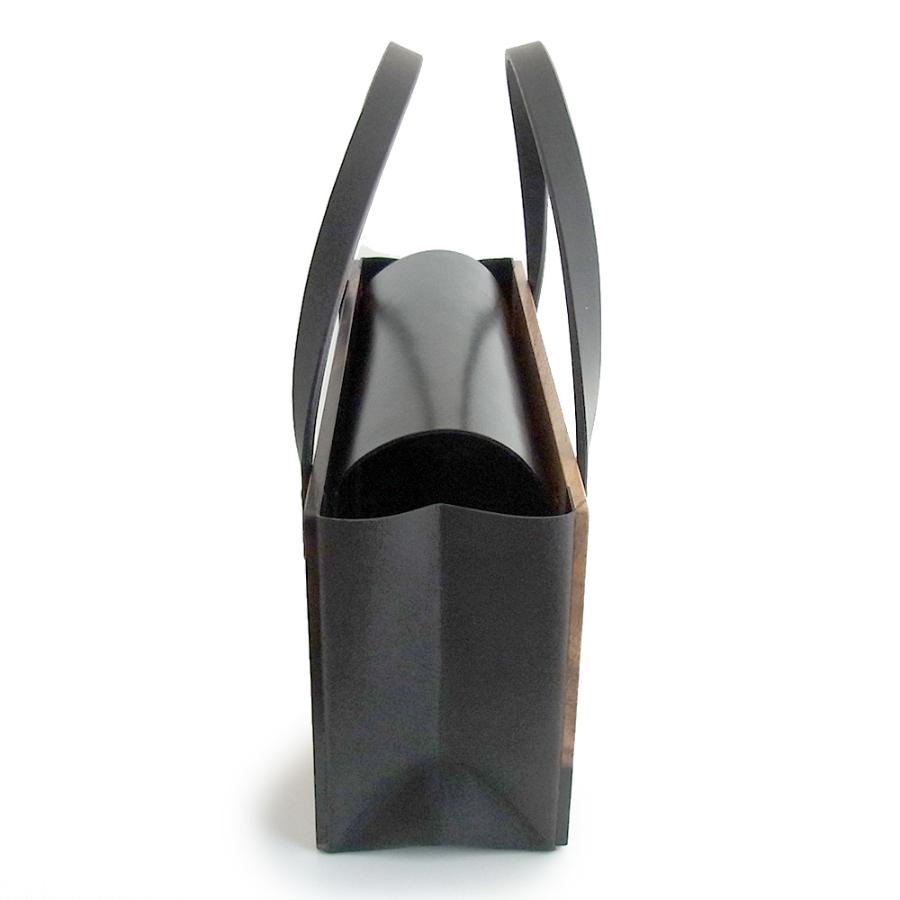 <熊野洞>黒柿折りたたみバッグ