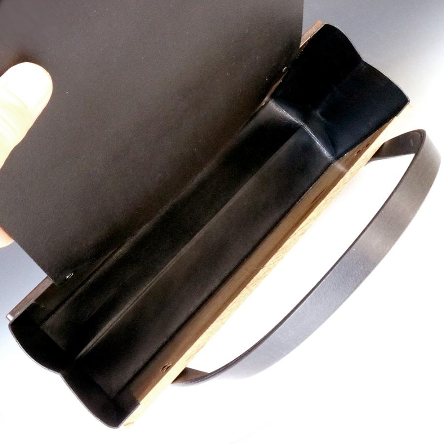 <熊野洞>黒柿折りたたみバッグ