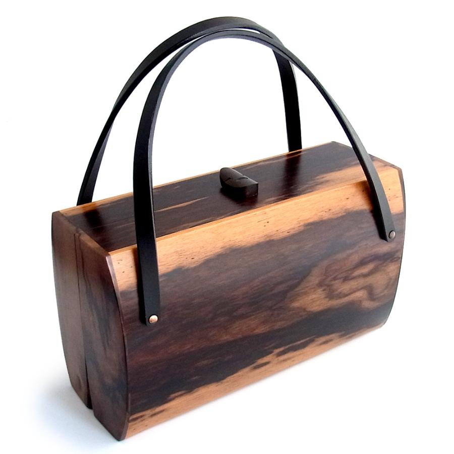 <熊野洞>黒柿ボストンバッグ