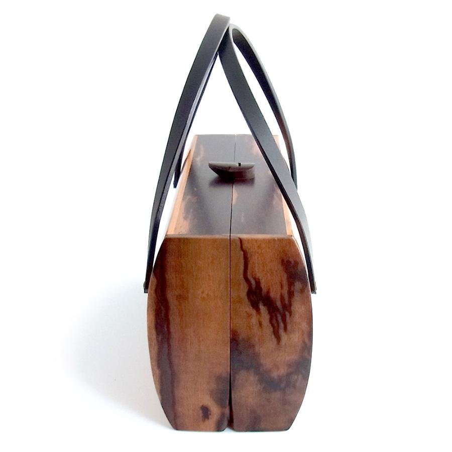 <熊野洞>黒柿ボストンバッグ