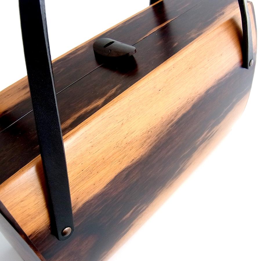 <熊野洞>黒柿ボストンバッグ