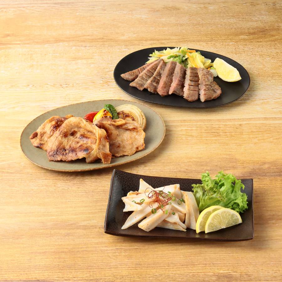 ＜マルニ食品株式会社＞ホルモン・豚ロース・牛たんセット（5種）
