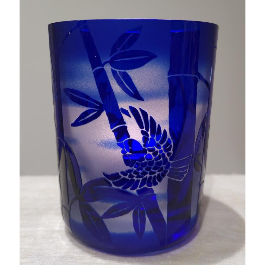 <HIROガラス工房>オールドグラス 瑠璃 伊達政宗騎馬像