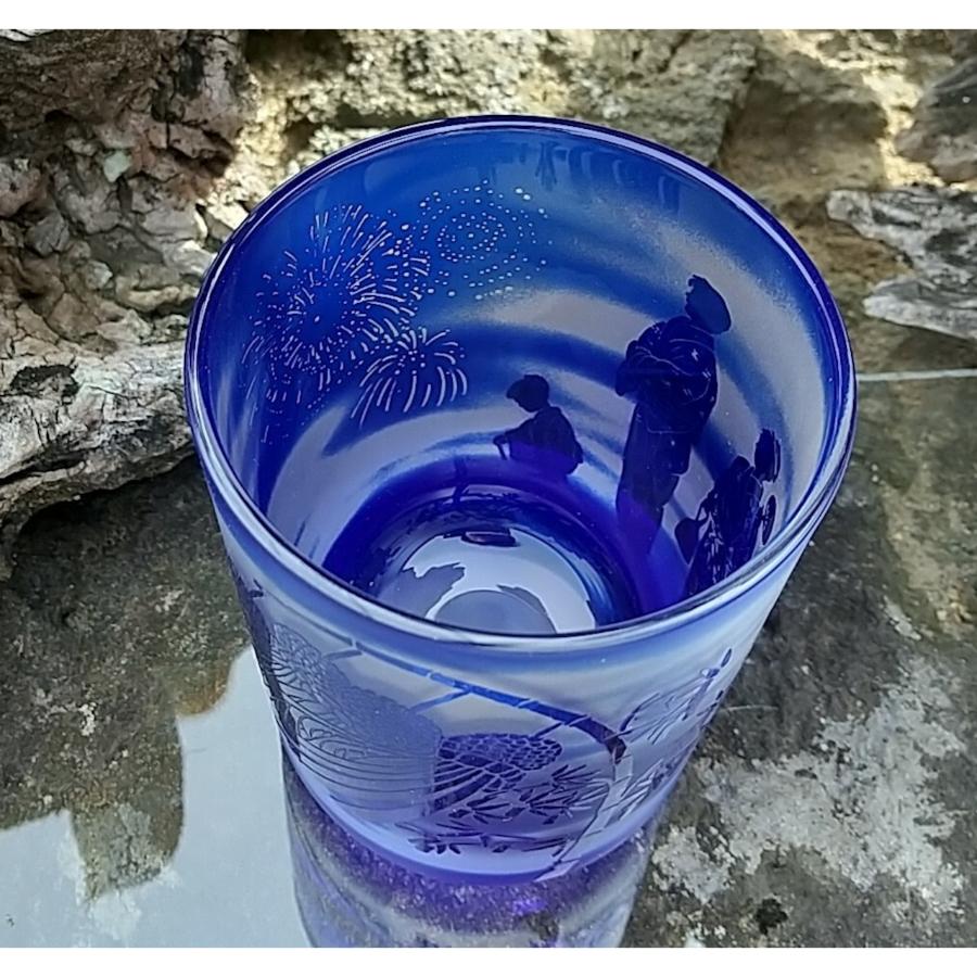<HIROガラス工房>仙台七夕グラス 瑠璃
