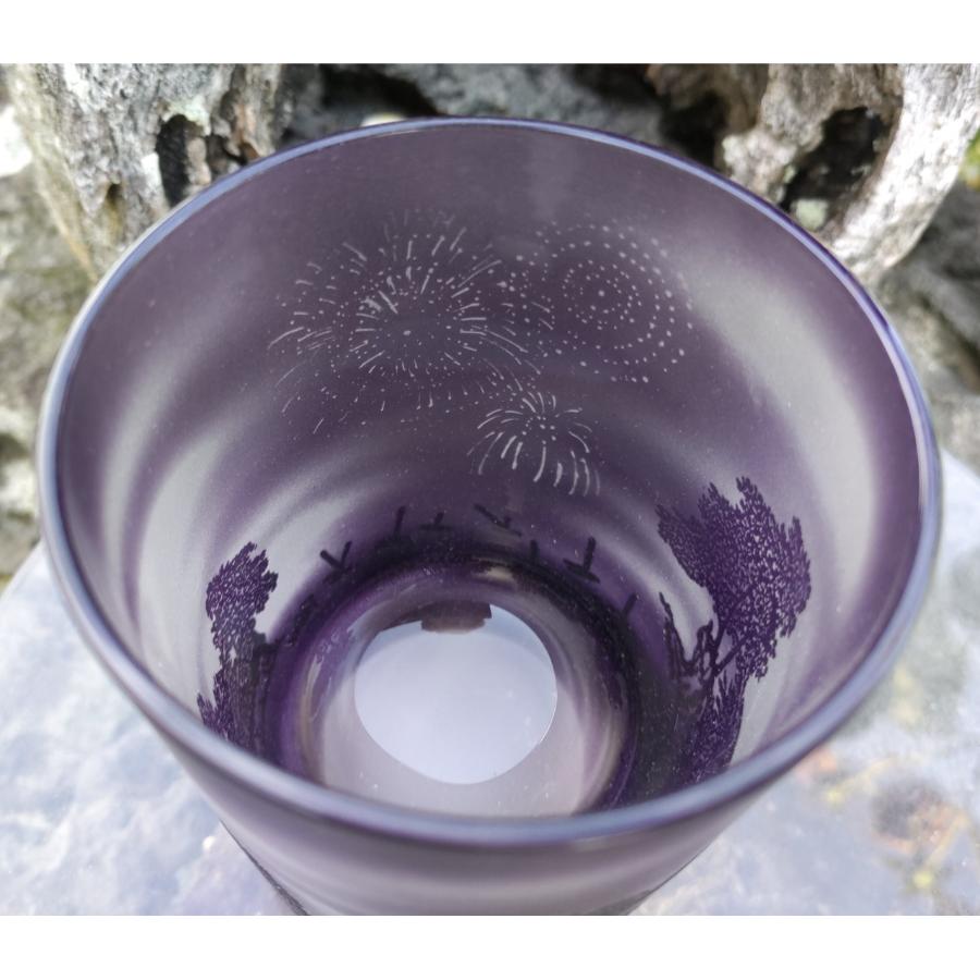 <HIROガラス工房>オールドグラス 松島(紫)