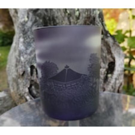 ＜HIROガラス工房＞オールドグラス　松島（紫）