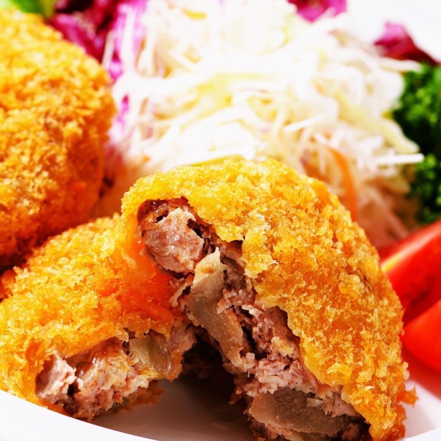 ＜杜のこんだて鐘崎＞牛たん入り メンチカツ　2個入×4パック