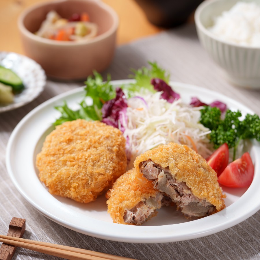 ＜杜のこんだて鐘崎＞牛たん入り メンチカツ　2個入×4パック