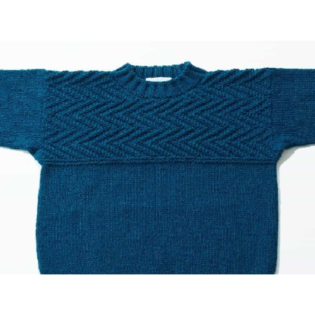 〈KESENNUMA KNITTING〉手編みセーター　エチュード　男女兼用Sサイズ　冬の海