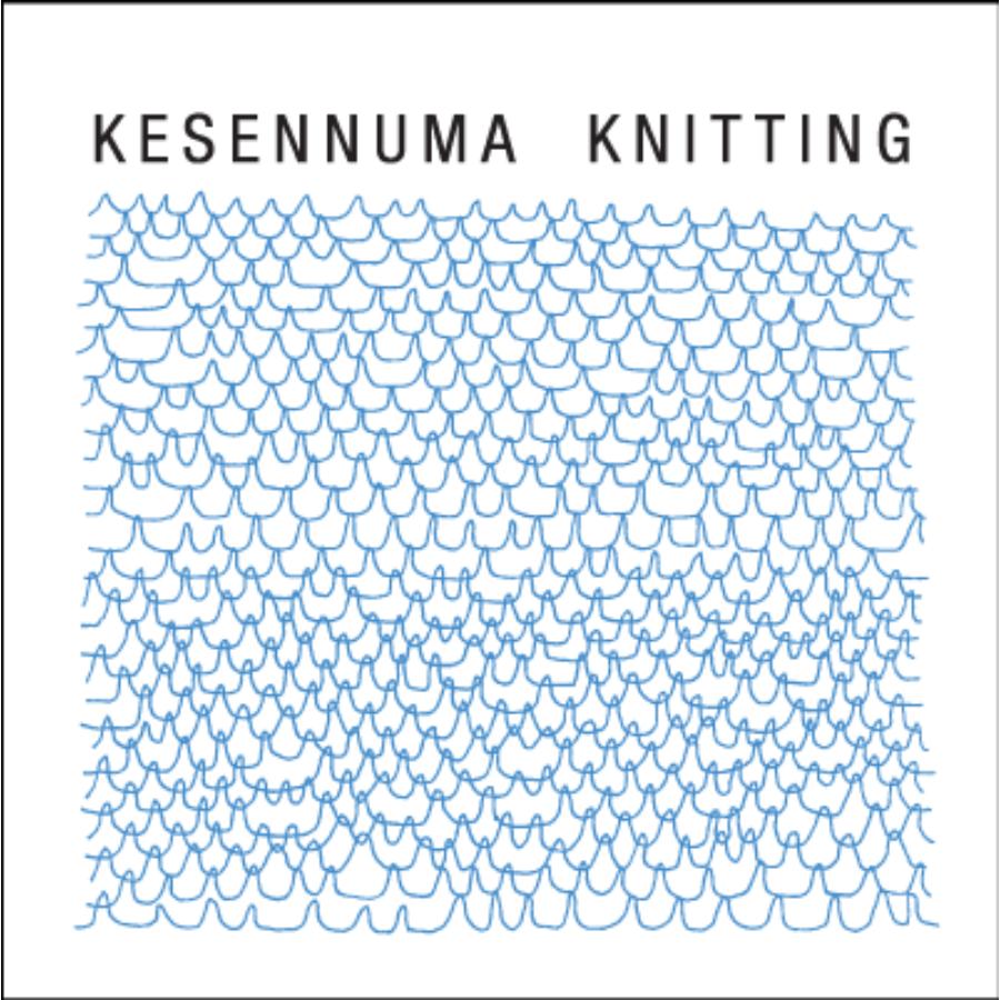 ＜KESENNUMA KNITTING＞カシミヤストール　／ネイビーと白