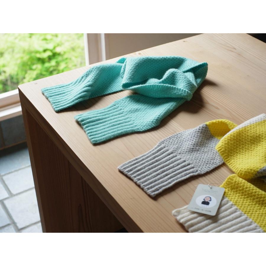 ＜KESENNUMA KNITTING＞カシミヤマフラー　ミント