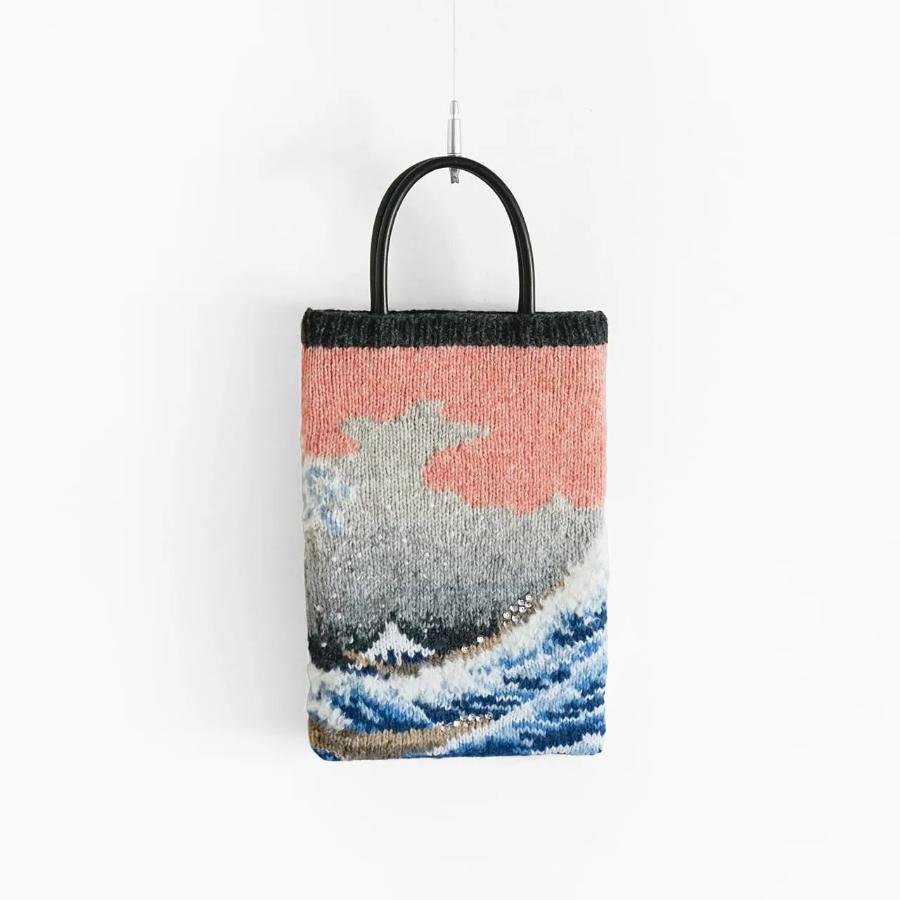＜KESENNUMA KNITTING＞神奈川沖浪裏のニットバッグ