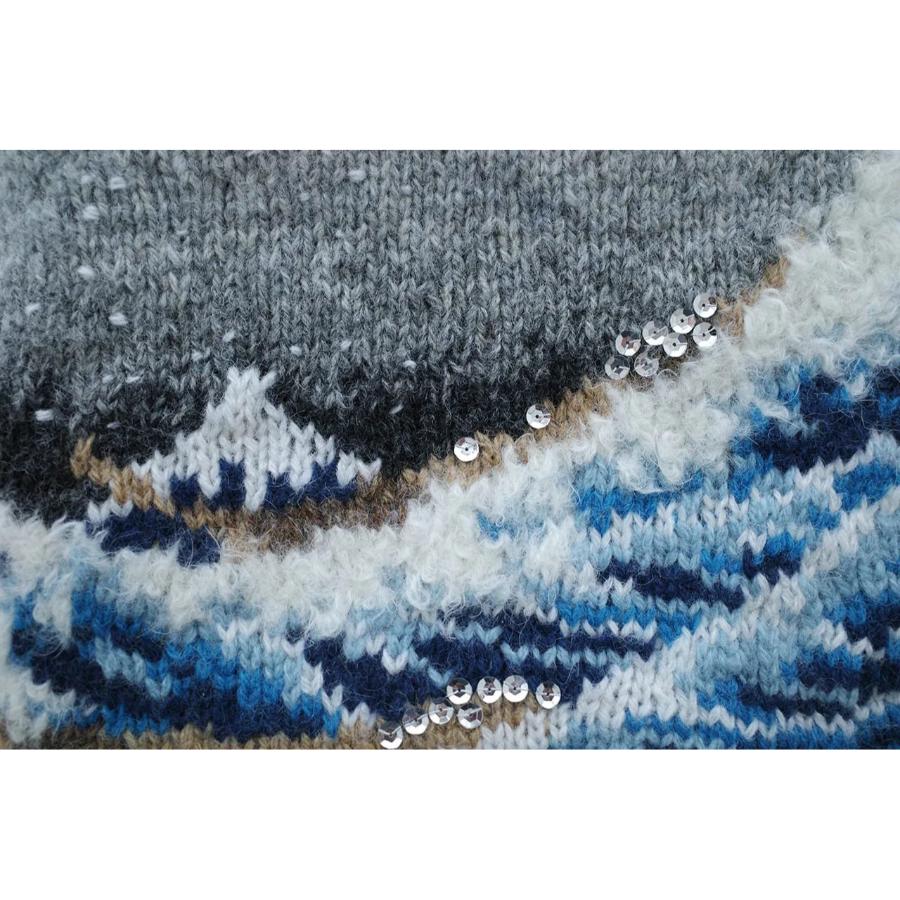 ＜KESENNUMA KNITTING＞神奈川沖浪裏のニットバッグ