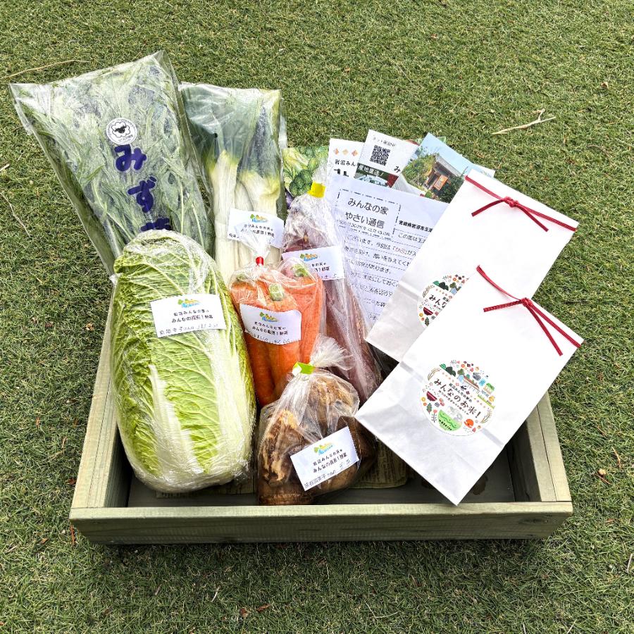 <岩沼みんなの家>「みんなのお米!」2kg・「みんなの直売!野菜」5~6種セット詰め合わせ