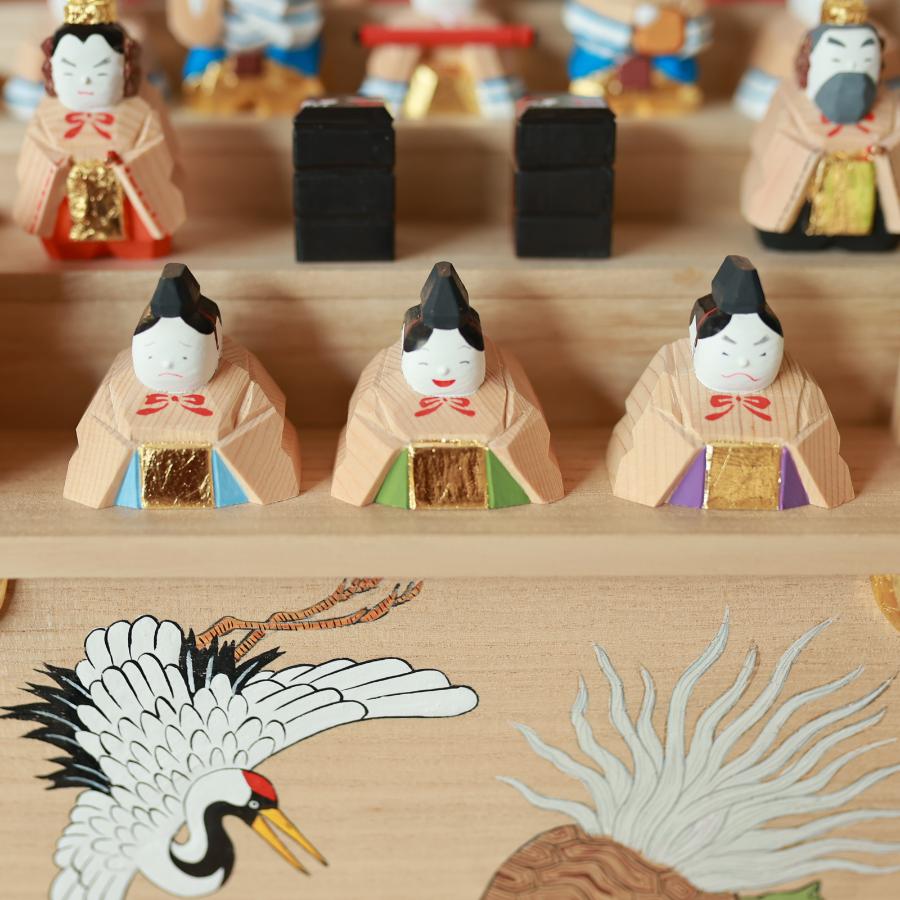 <蔵王一刀彫>雛人形 段飾り(小)