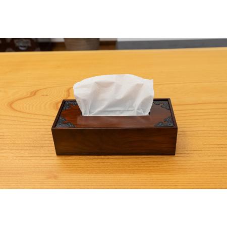 仙台箪笥　ティッシュボックス　拭き漆調　巾28.5×奥13.5×高8cm　0.4kg×１