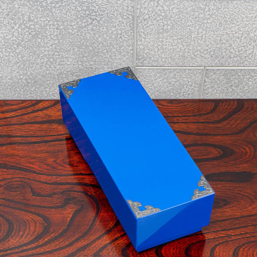 仙台箪笥　小物入れBOX　思い箱　藍色漆塗り（利府町ふるさと納税限定）