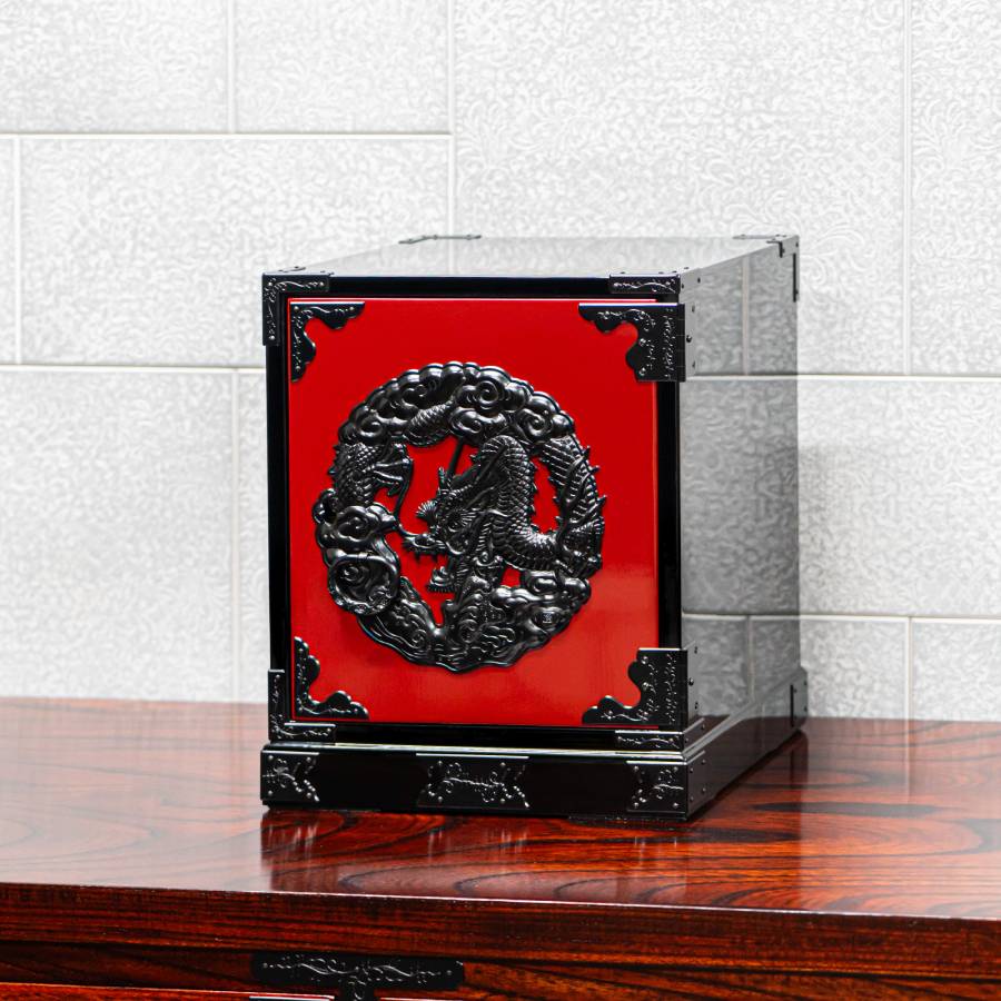 仙台箪笥 舟箪笥 前朱色漆・側黒呂漆塗り（利府町ふるさと納税限定）