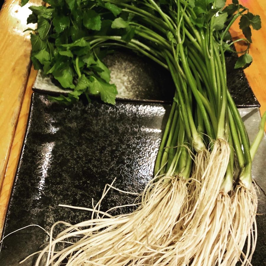 比内地鶏スープのセリしゃぶセット