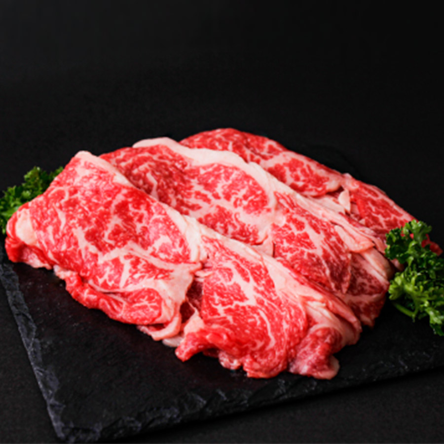日本短角種「かづの牛」肩ロースすき焼き用 850g