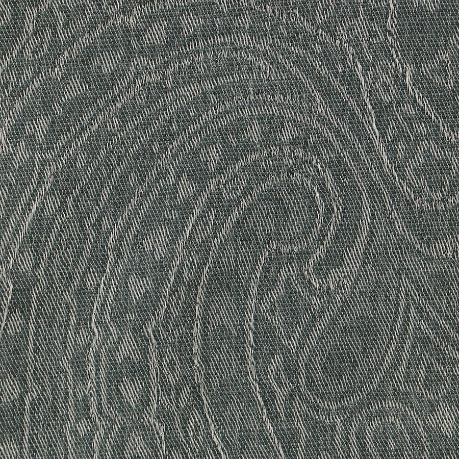 ウールシルクジャガードペイズリーストール　グリーン（米沢織）