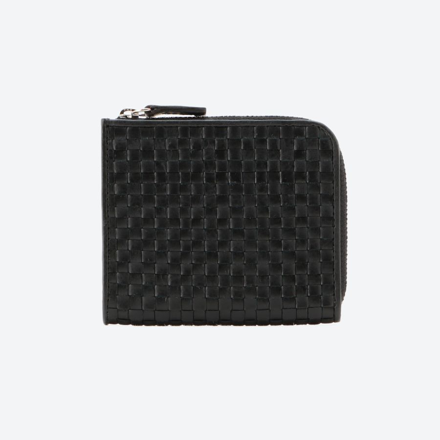 LUEGO 山形牛 L字ミニ財布 限定モデル/ブラック×ブルー