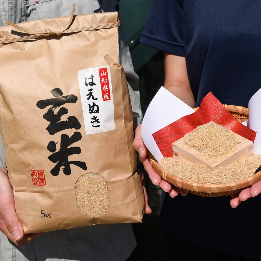 ジオンジファーム＞はえぬき玄米10kg（5kg×2袋） | 山形県寒河江市