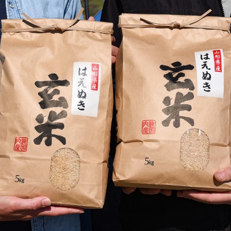 ＜ジオンジファーム＞はえぬき玄米10kg（5kg×2袋）