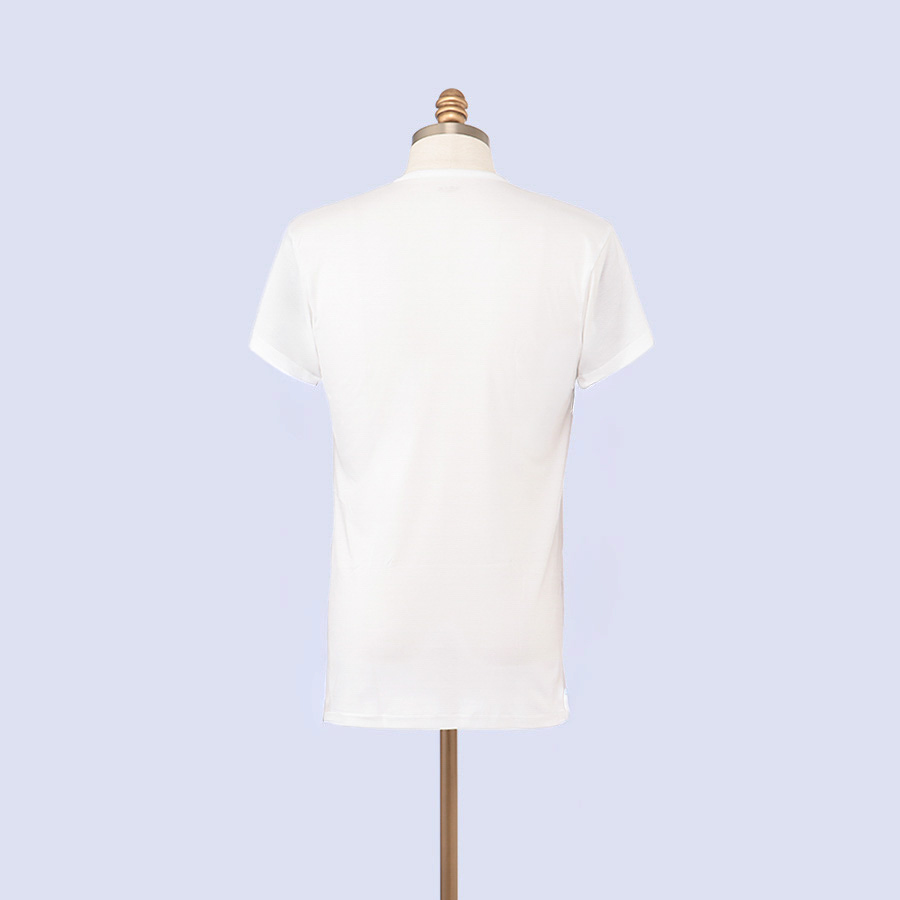 <快適工房>紳士 半袖U首シャツ 白×3枚組