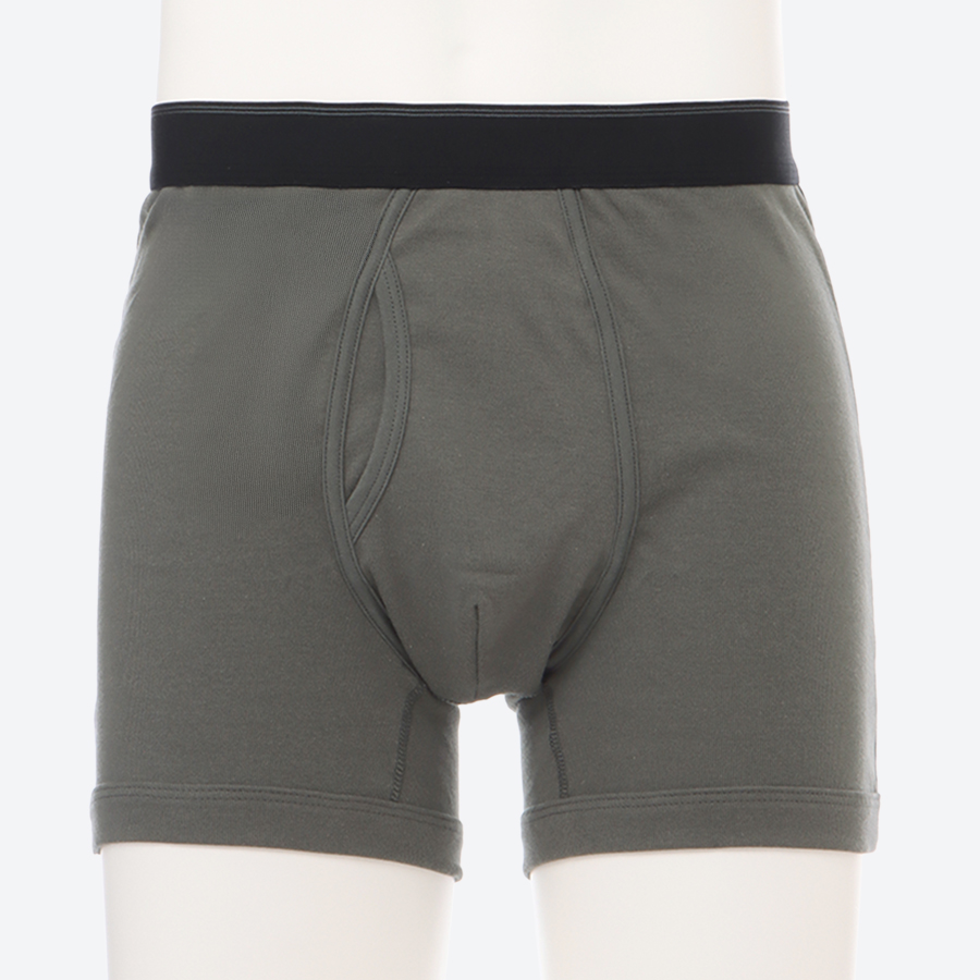 ＜快適工房＞紳士　ボクサーブリーフ　チャコールグレー×3枚組（フライス）