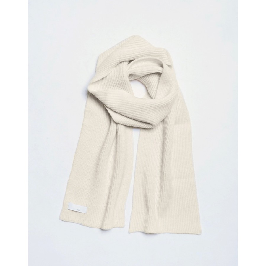 <satosenistandard>佐藤繊維ウール100%ニットマフラー/フリーサイズ