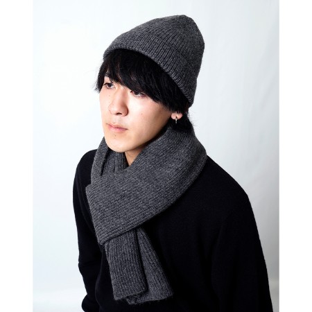 ＜satosenistandard＞佐藤繊維ウール100％ニットマフラー／フリーサイズ