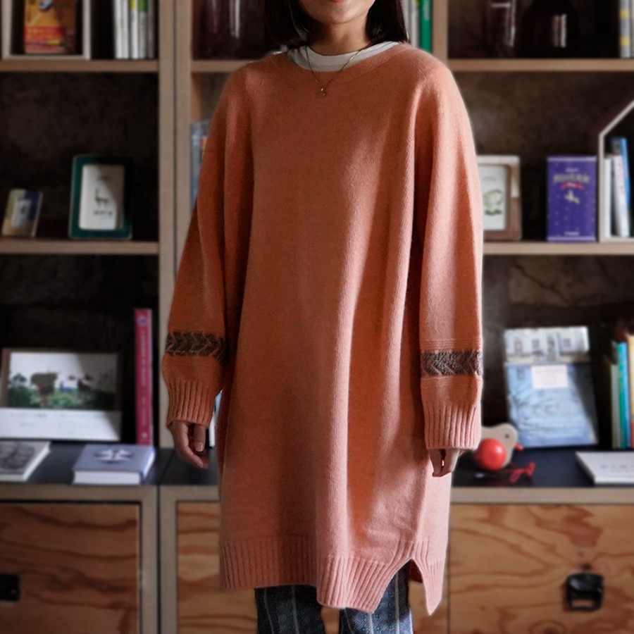 <maalisukuu>ウール/アンゴラ プレスジャガードチュニック/フリーサイズ