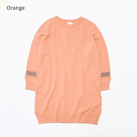 ＜maalisukuu＞ウール/アンゴラ　プレスジャガードチュニック／フリーサイズ