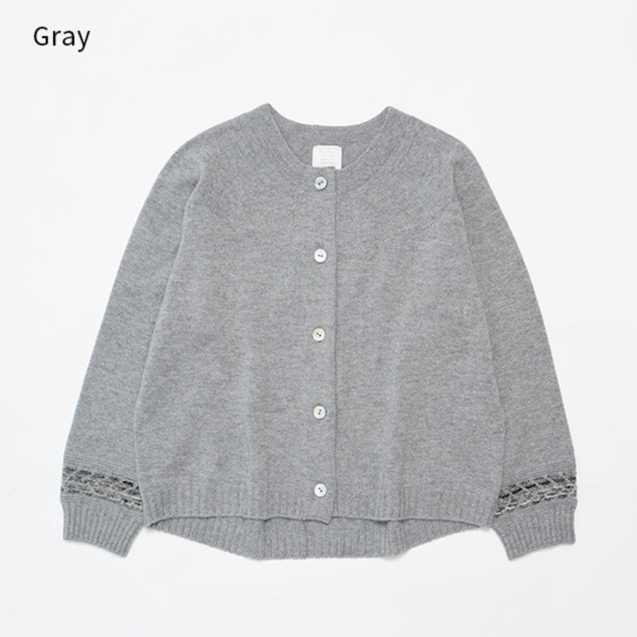 <maalisukuu>ウール/アンゴラ プレスジャガードカーディガン/フリーサイズ