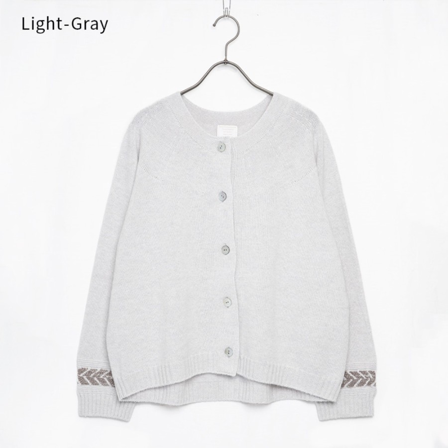 <maalisukuu>ウール/アンゴラ プレスジャガードカーディガン/フリーサイズ